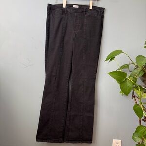 Westbound Seamed Flare Pull On Jeans in Black. Women’s 12 R (actual 35x32)
